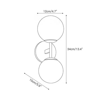 Garrison Alabaster Wall Sconce – detail 6 — Dimension drawings 4