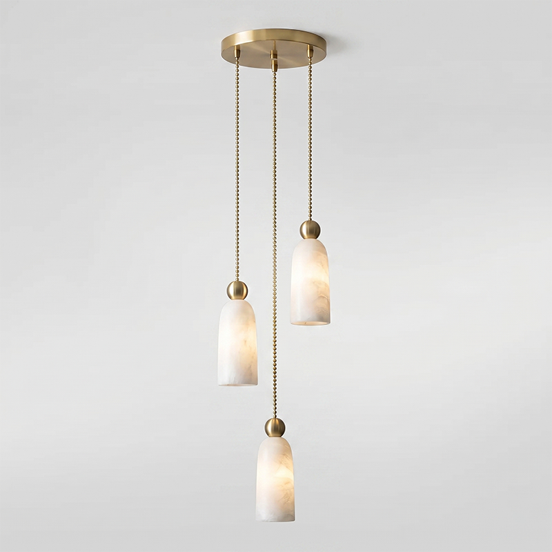 Figure Spanish Alabaster Pendant Light