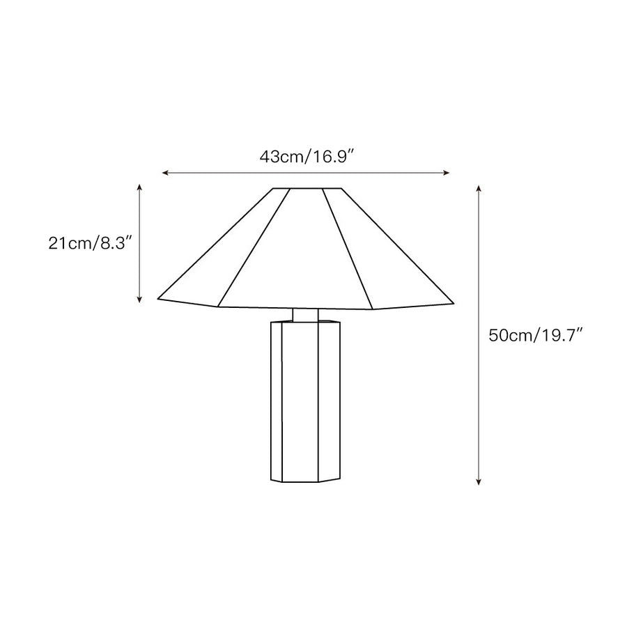 Lámpara de mesa Gena — Dimension drawings 1