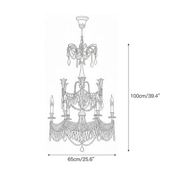 Genovese Crystal Chandelier – detail 3 — Dimension drawings 1