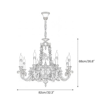 Genualdi Brass Chandelier – detail 4 — Dimension drawings 2