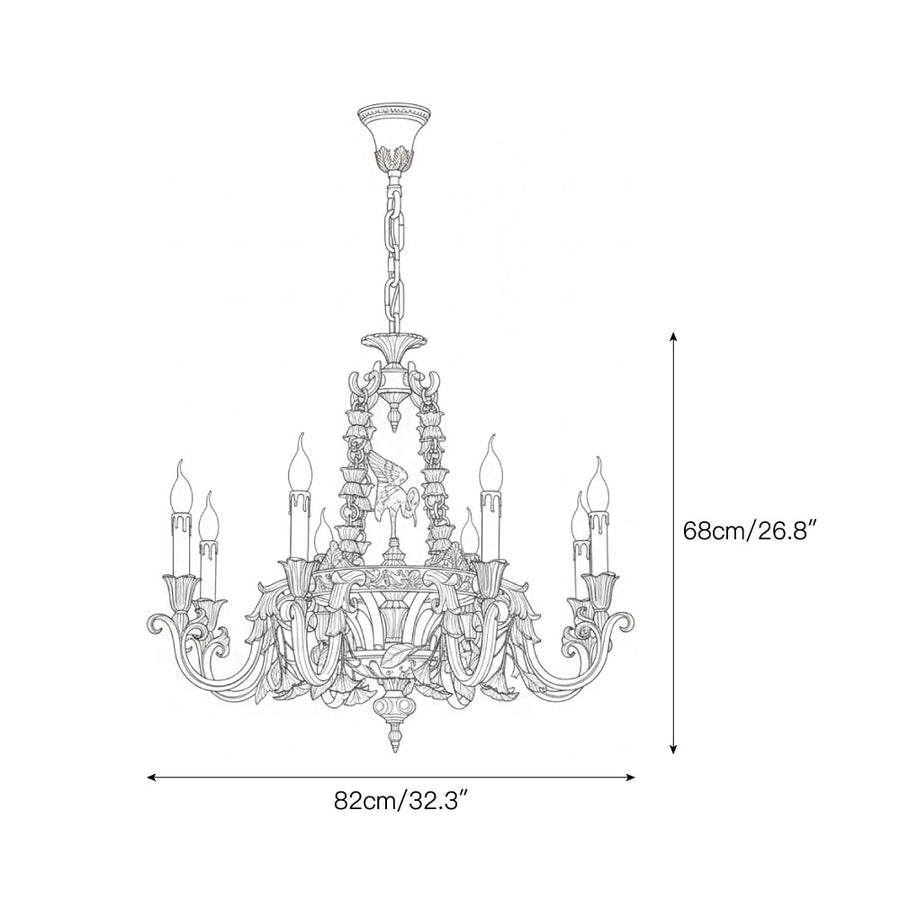 Genualdi Brass Chandelier – detail 4 — Dimension drawings 2
