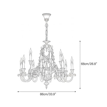 Genualdi Brass Chandelier – detail 5 — Dimension drawings 3
