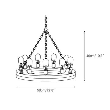 Geoffrey Wood Chandelier – detail 4 — Dimension drawings 2