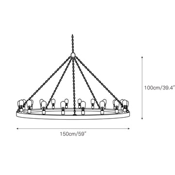 Geoffrey Wood Chandelier – detail 6 — Dimension drawings 4