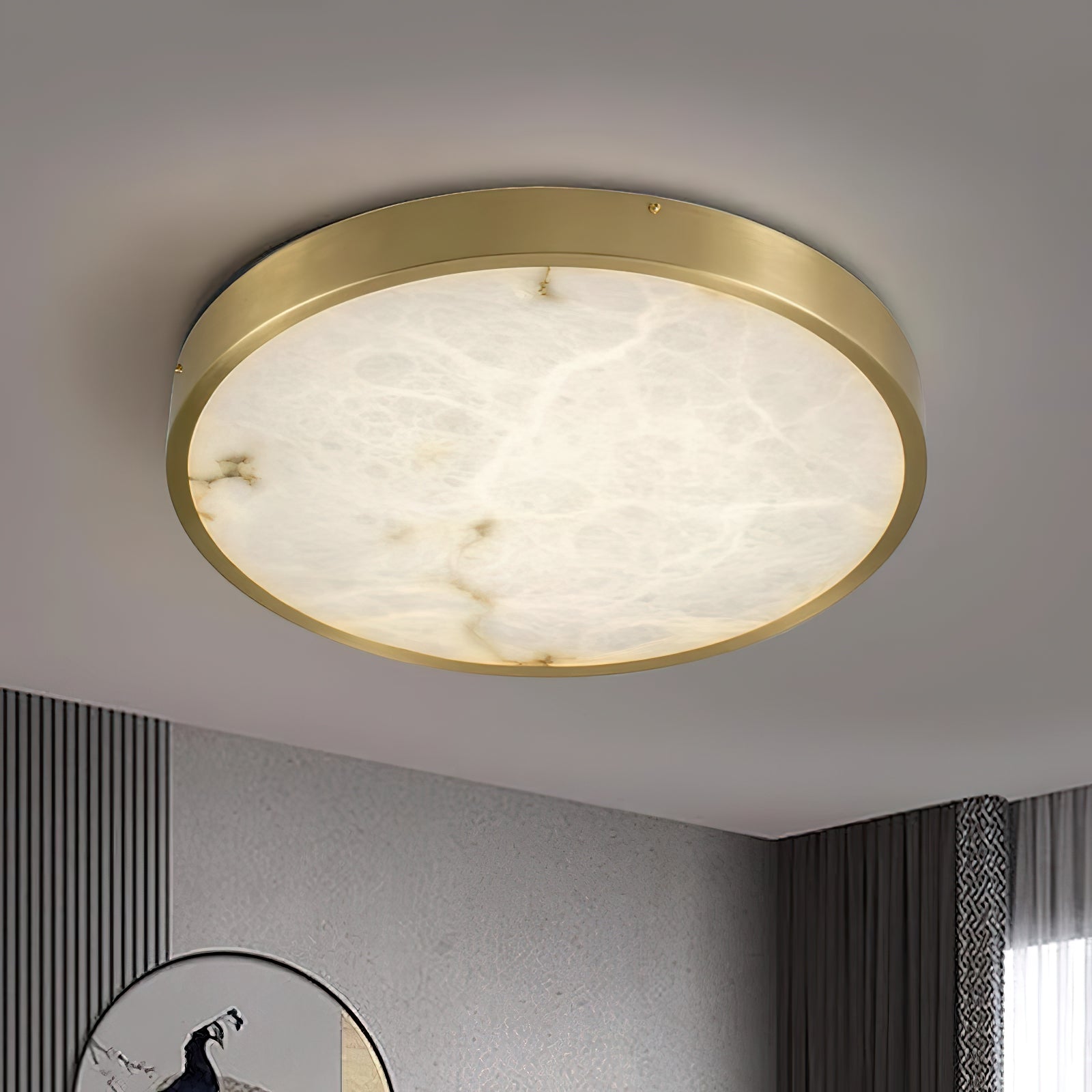 Geometric Alabaster Recessed Ceiling Light