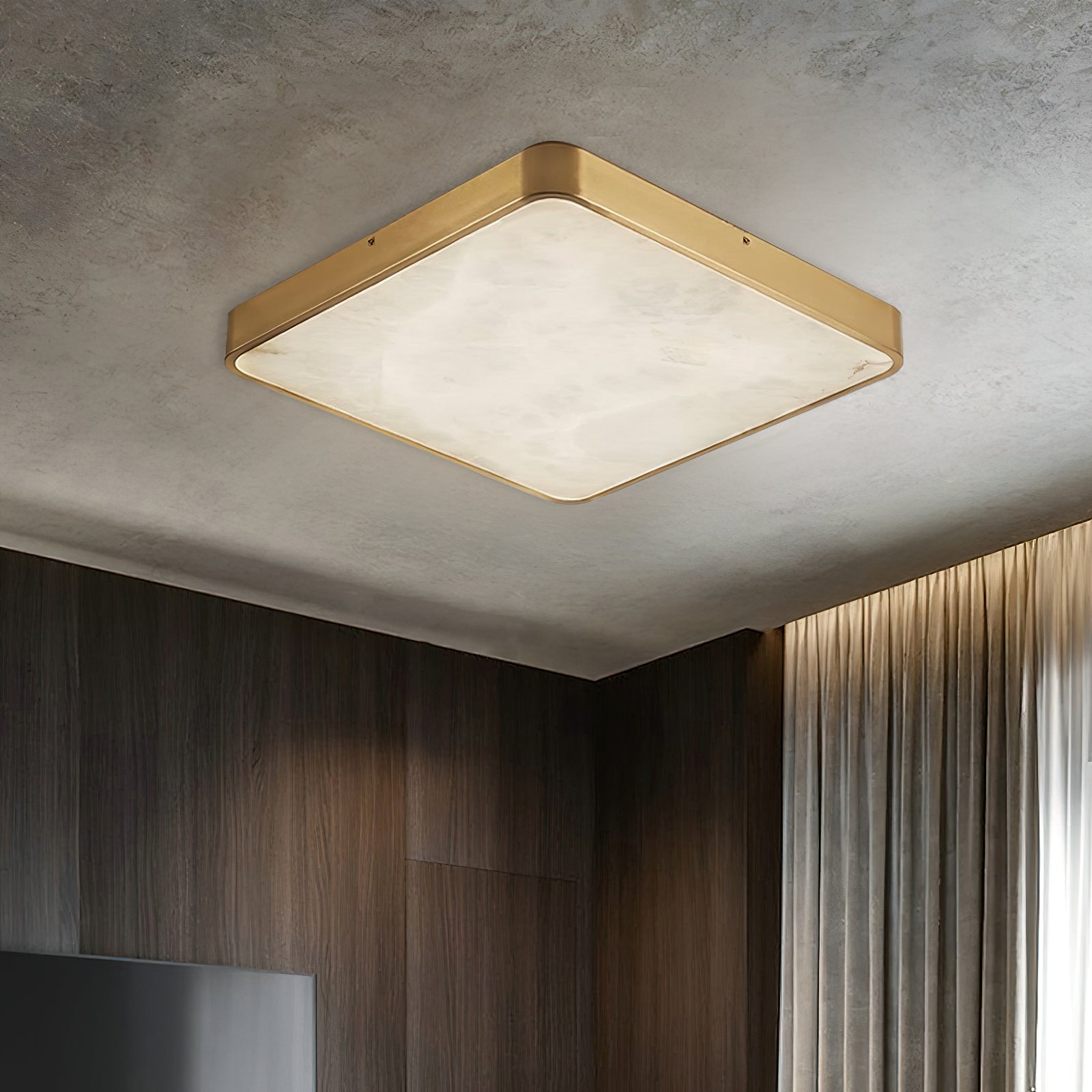 Geometric Alabaster Recessed Ceiling Light