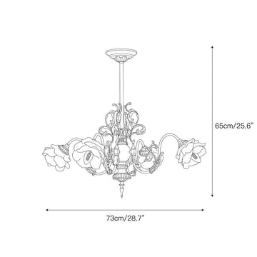 Georgian Gardens Chandelier – detail 3 — Dimension drawings 1