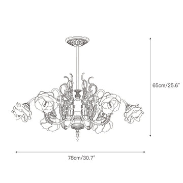Georgian Gardens Chandelier – detail 4 — Dimension drawings 2