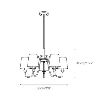 Gianna Chandelier – detail 3 — Dimension drawings 1