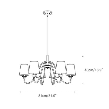 Gianna Chandelier – detail 4 — Dimension drawings 2