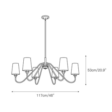 Gianna Chandelier – detail 5 — Dimension drawings 3