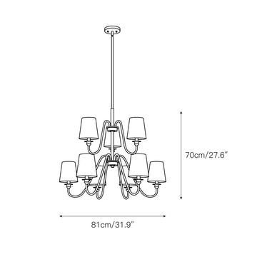 Gianna Chandelier – detail 7 — Dimension drawings 5