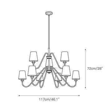 Gianna Chandelier – detail 8 — Dimension drawings 6