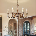 Load image into Gallery viewer, Giltwood Wood Chandelier
