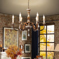 Load image into Gallery viewer, Giltwood Wood Chandelier
