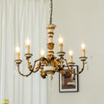 Load image into Gallery viewer, Giltwood Wood Chandelier
