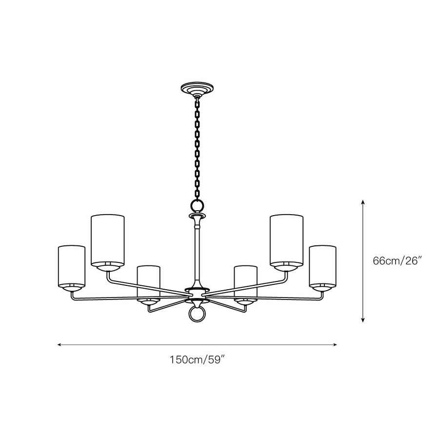 Ginevra Chandelier – detail 3 — Dimension drawings 1