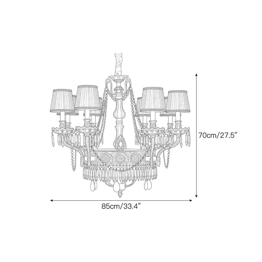 Giselle Chandelier — Dimension drawings 2