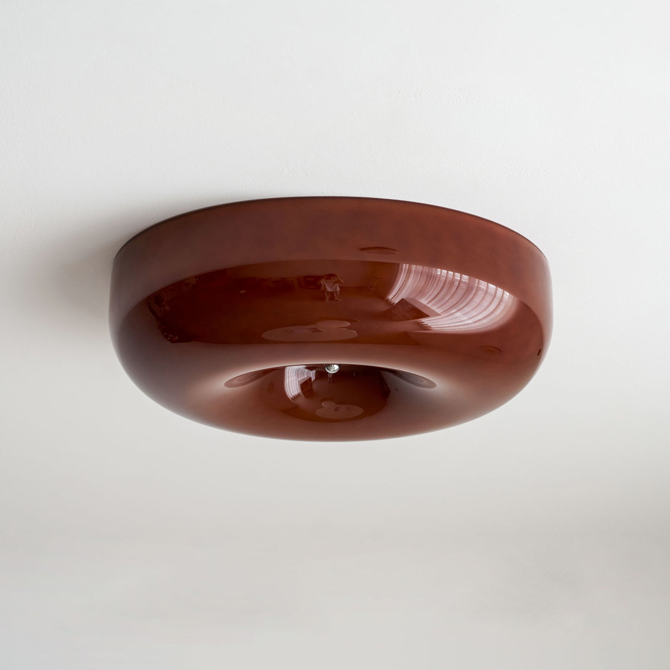 Plafonnier bouton en verre