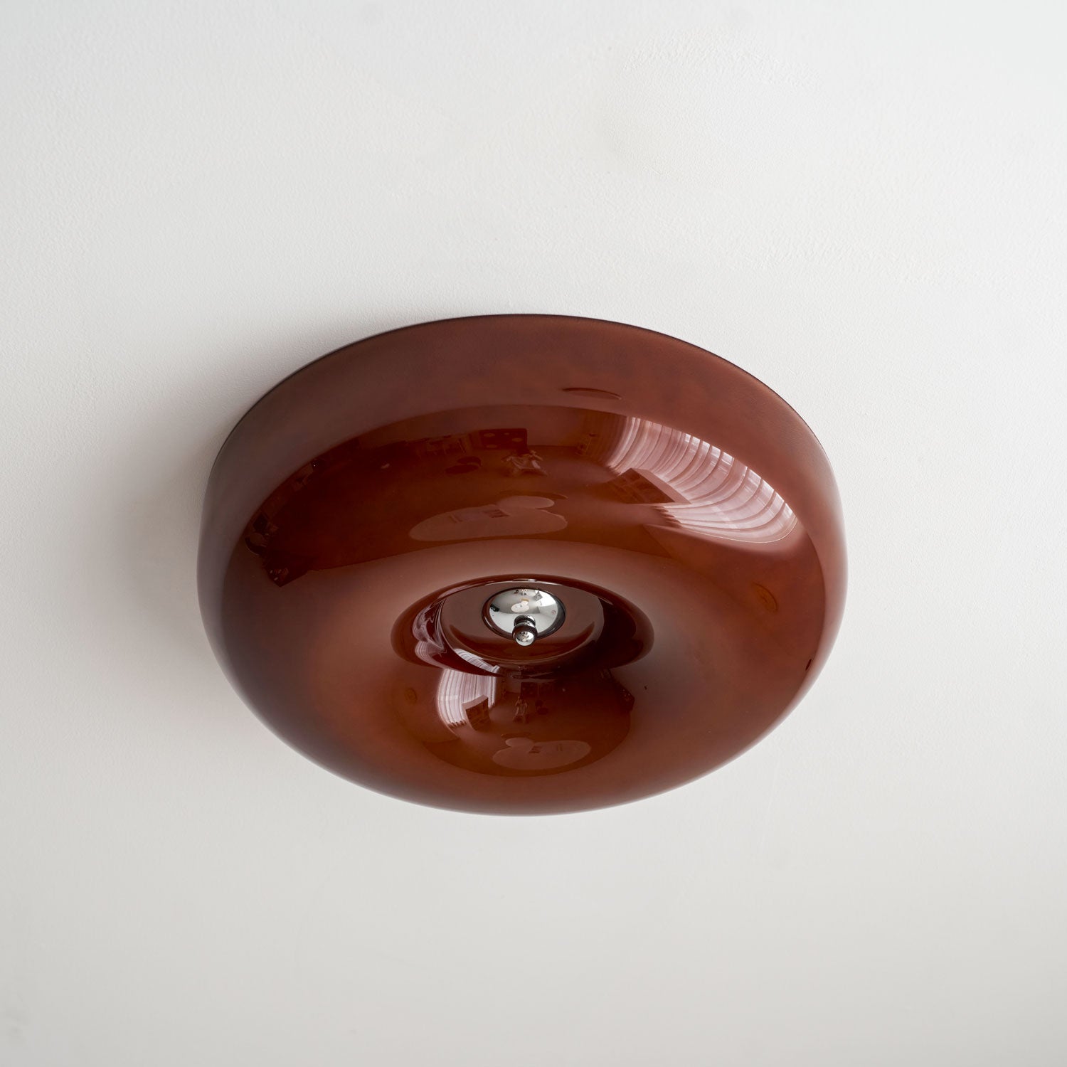 Plafonnier bouton en verre