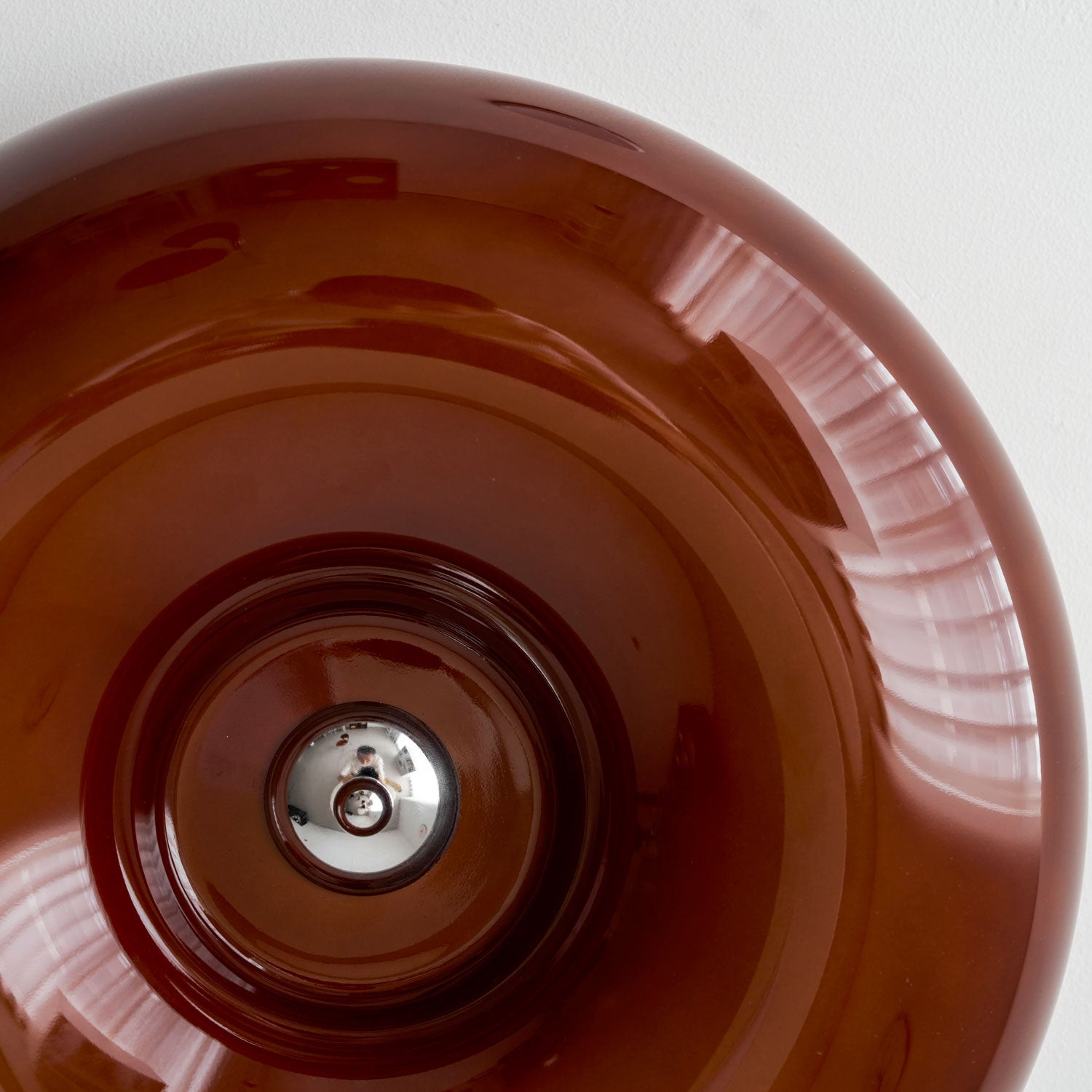 Plafonnier bouton en verre