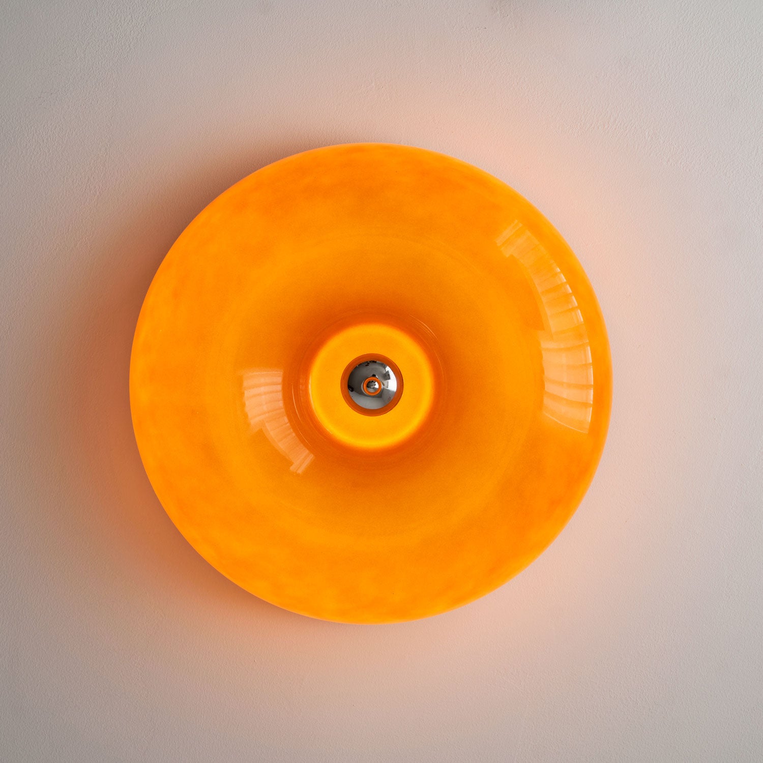 Plafonnier bouton en verre