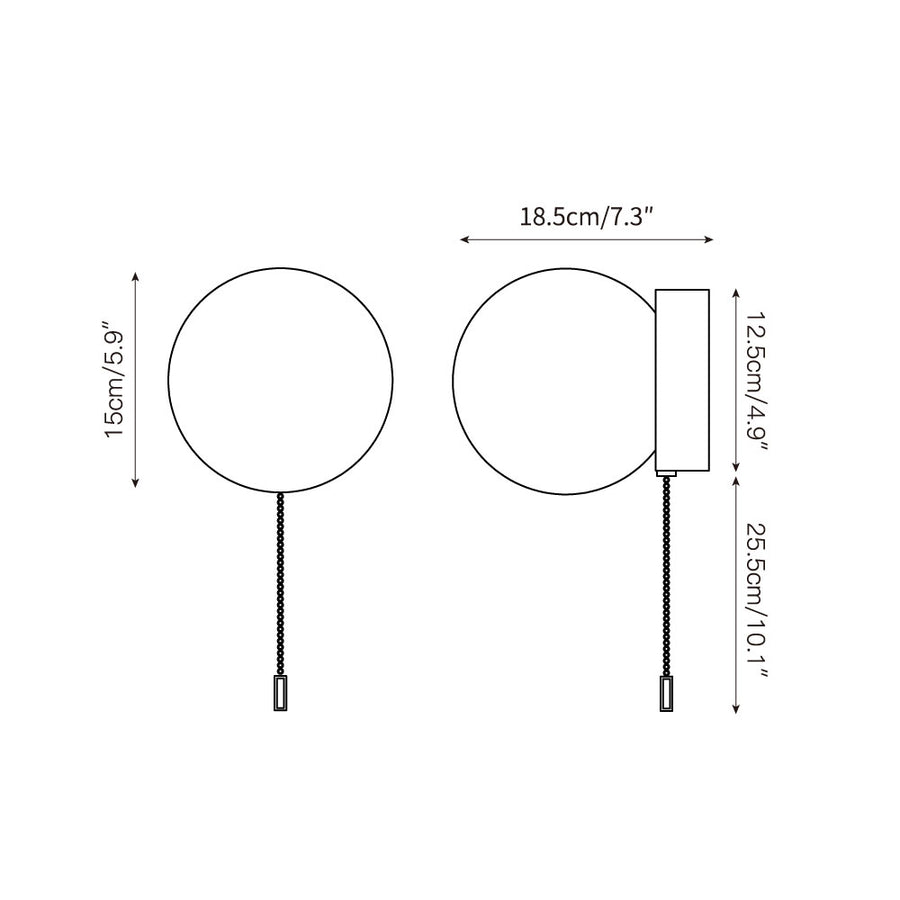 Gram Wall Lamp – detail 3 — Dimension drawings 1