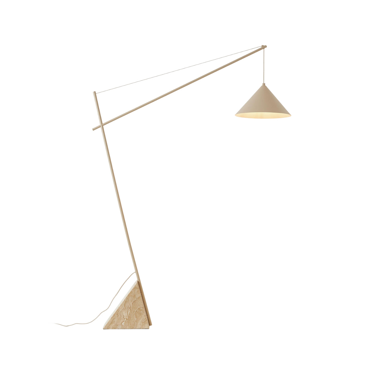 Grande Travertine Floor Lamp