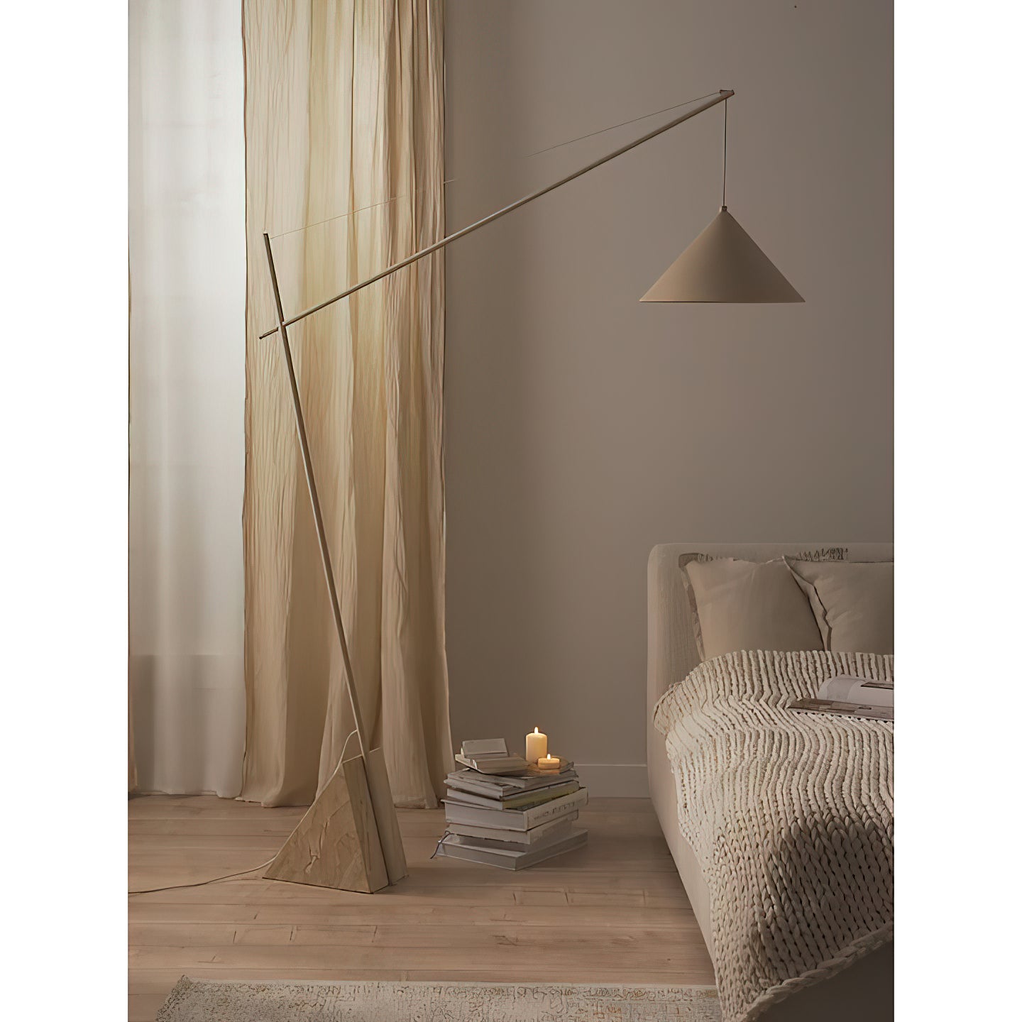 Grande Travertine Floor Lamp