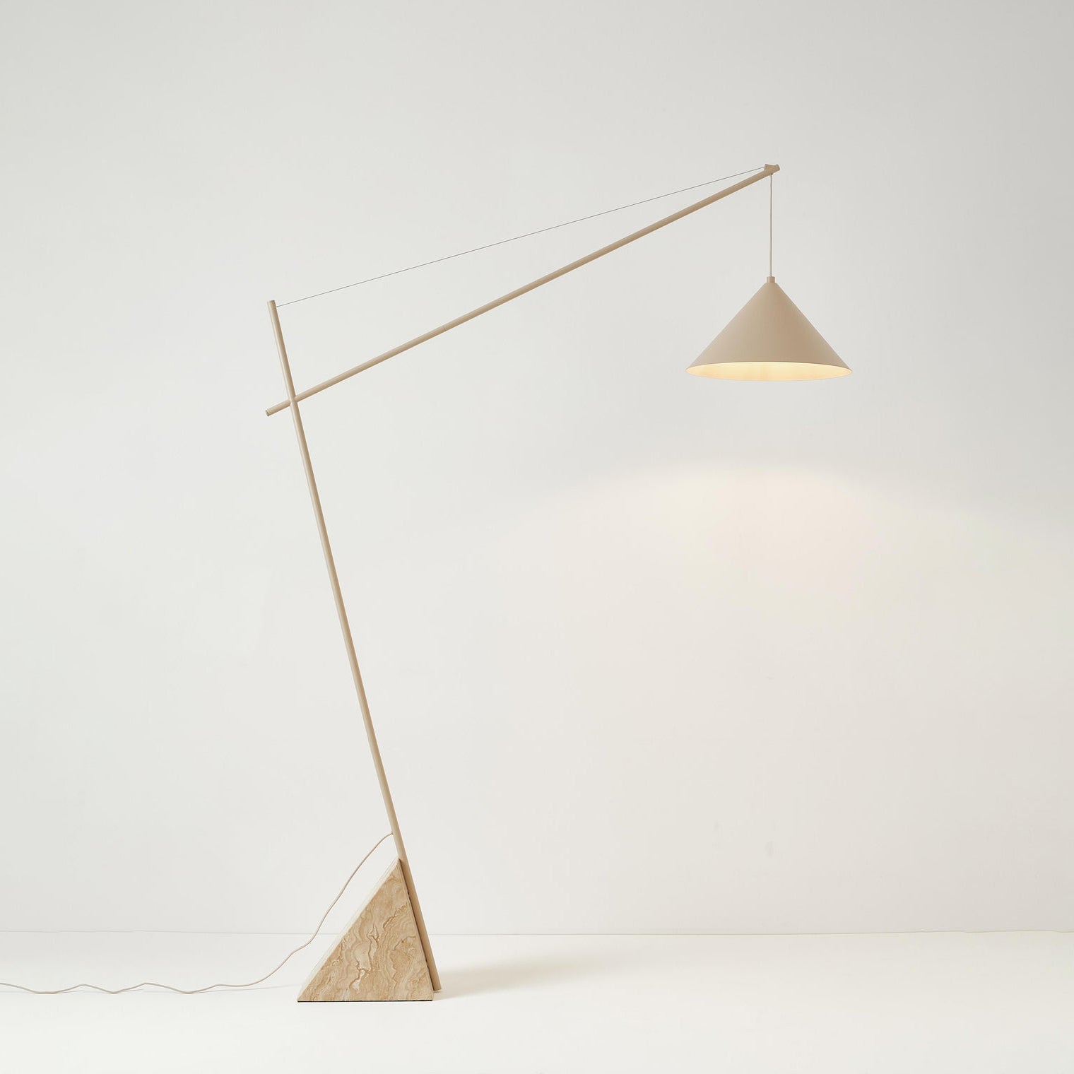 Grande Travertine Floor Lamp