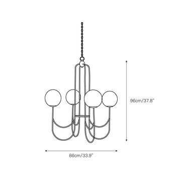 Apollo Chandelier – detail 3 — Dimension drawings 1