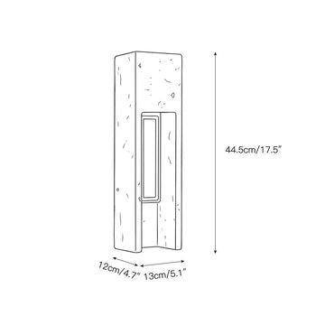 Graziano Travertine Wall Sconce – detail 3 — Dimension drawings 1