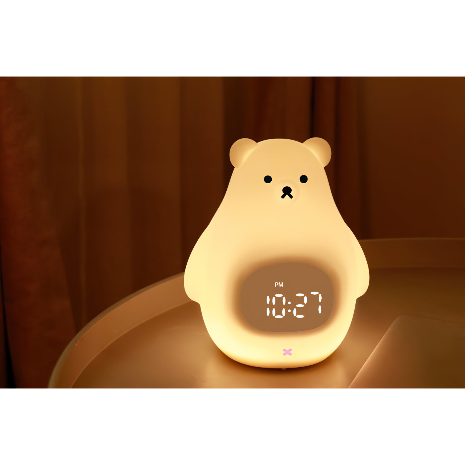 Great White Bear Alarm Clock Night Light (built-in battery)