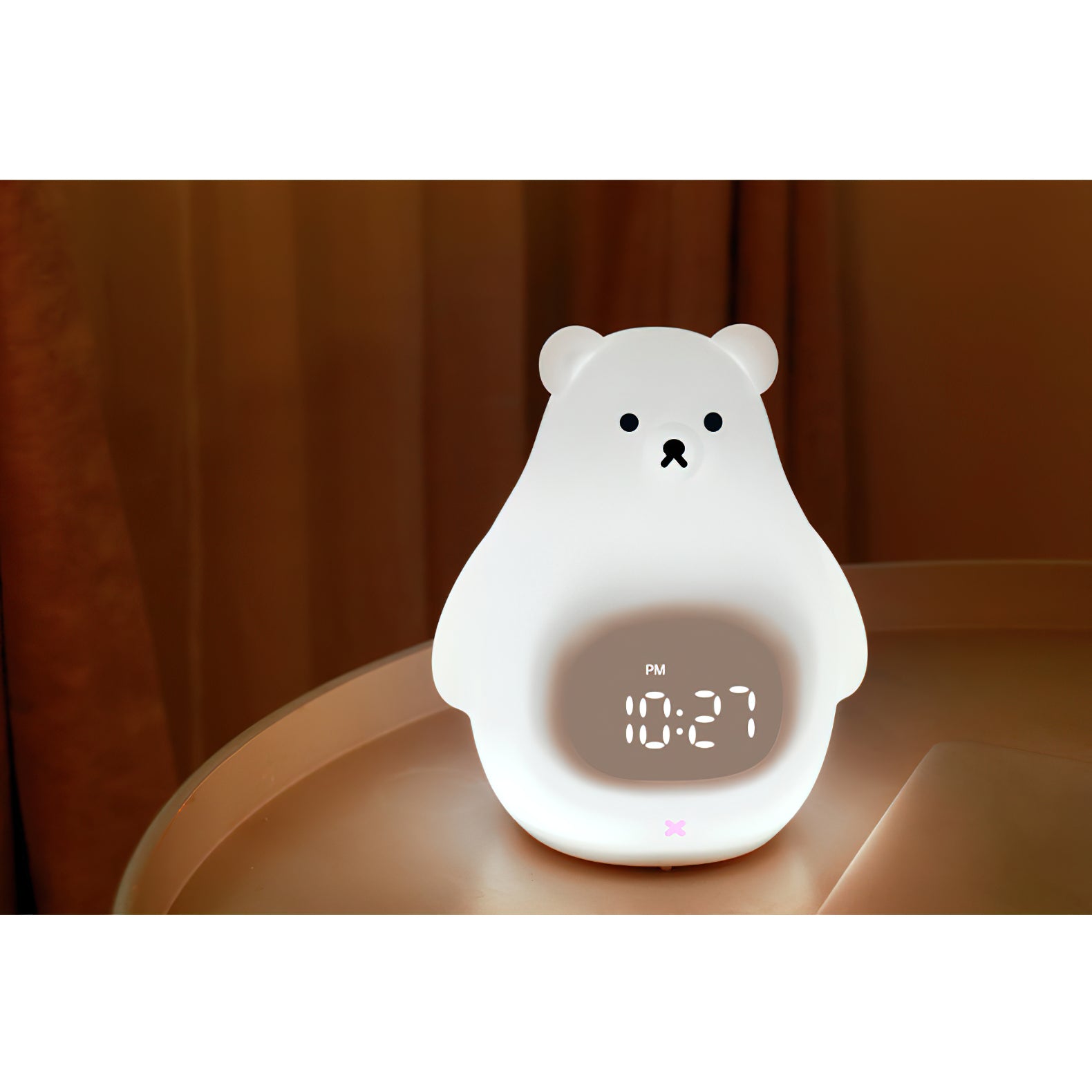 Great White Bear Alarm Clock Night Light (built-in battery)