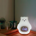 Load image into Gallery viewer, Great White Bear Alarm Clock Night Light (built-in battery)
