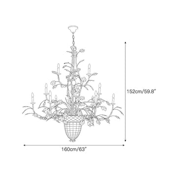 Greenbriar Chandelier – detail 3 — Dimension drawings 1
