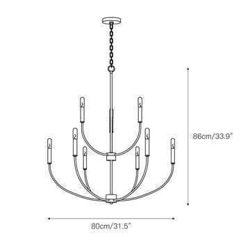 Greenwich Chandelier – detail 4 — Dimension drawings 2