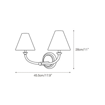 Greta Brass Wall Lamp – detail 3 — Dimension drawings 1