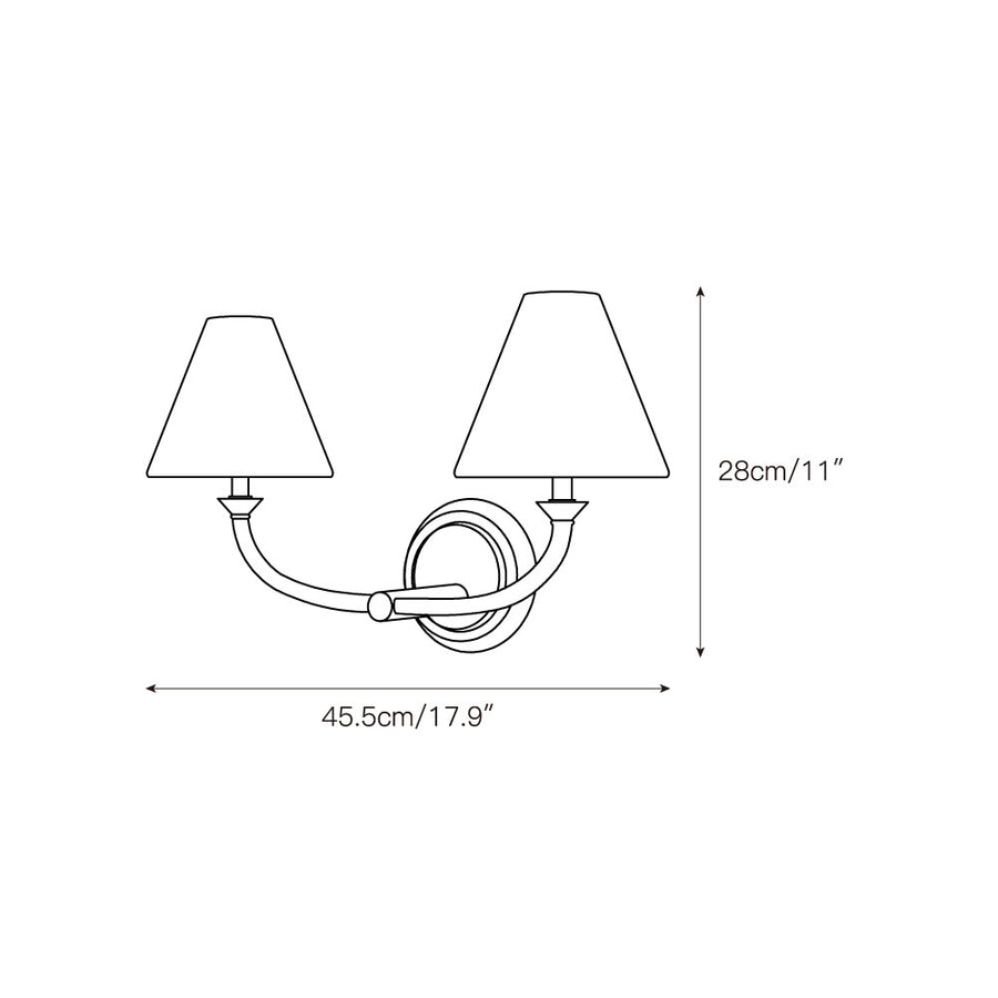 Greta Brass Wall Lamp – detail 3 — Dimension drawings 1