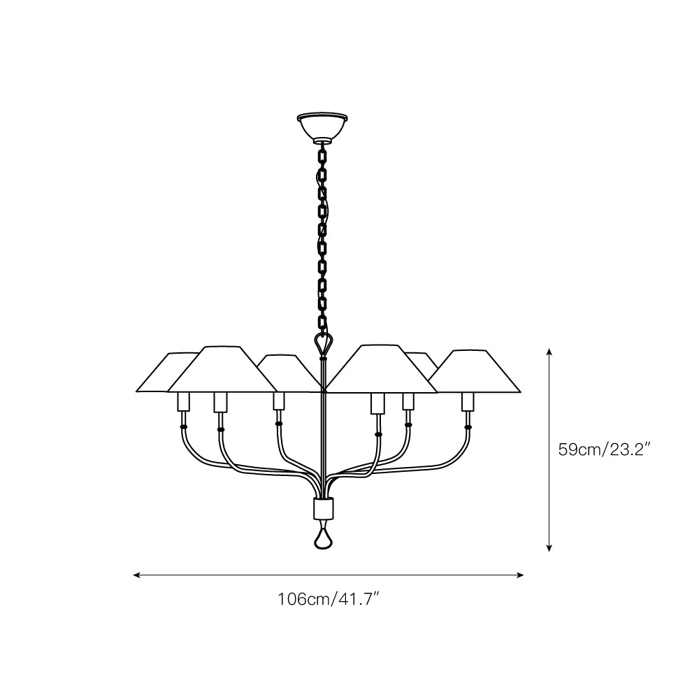 Griffin Staggered Tail Chandelier