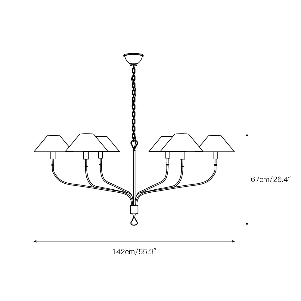 Griffin Staggered Tail Chandelier