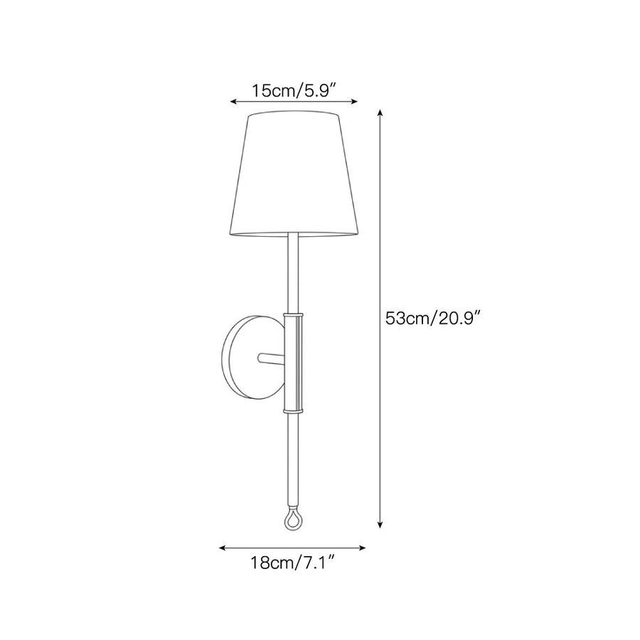 Griffin Tail Alabaster Wall Sconce – detail 3 — Dimension drawings 1