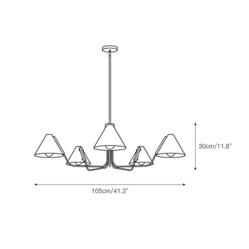 Grove Isle Chandelier – detail 4 — Dimension drawings 2