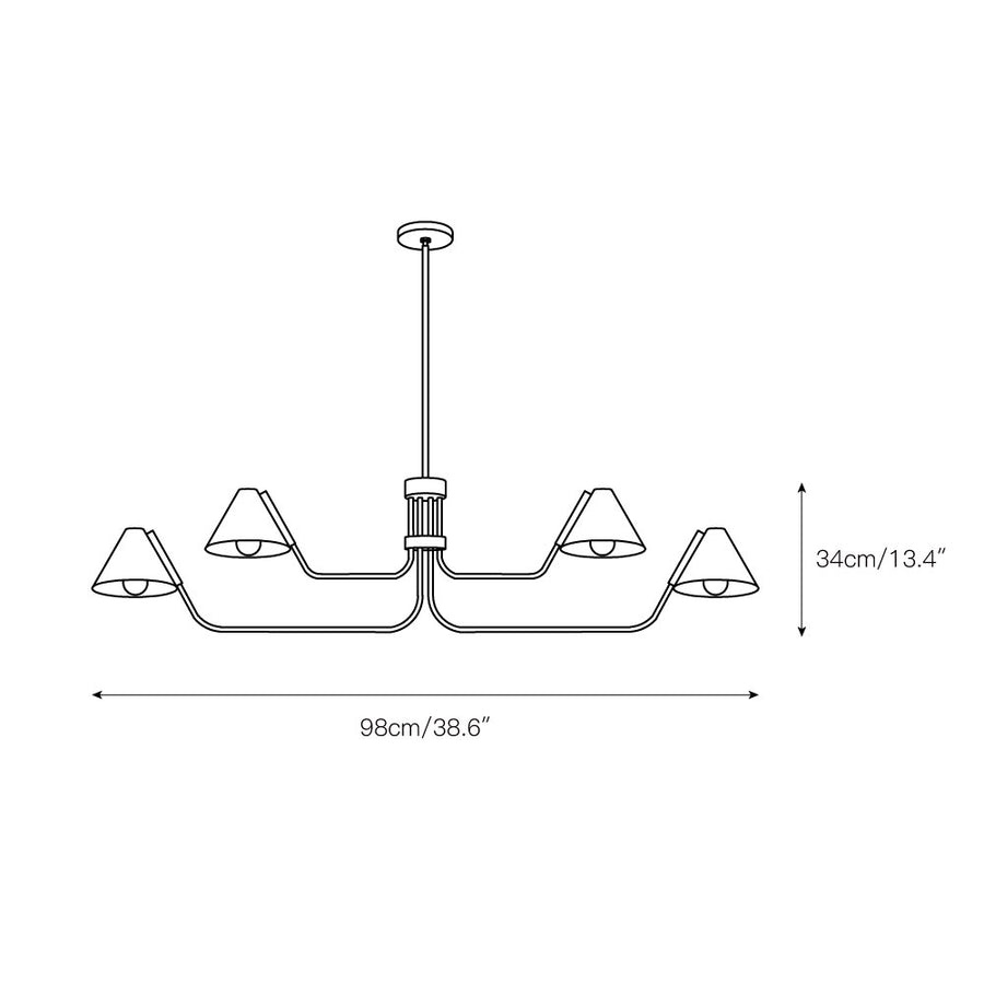 Grove Isle Chandelier – detail 3 — Dimension drawings 1