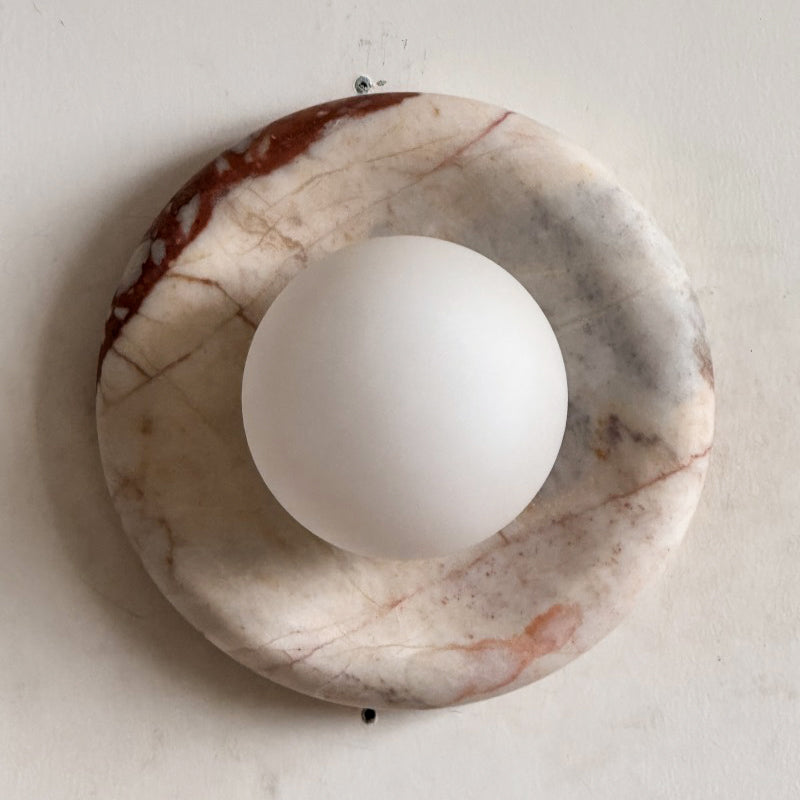Orli Red Marble Sconce