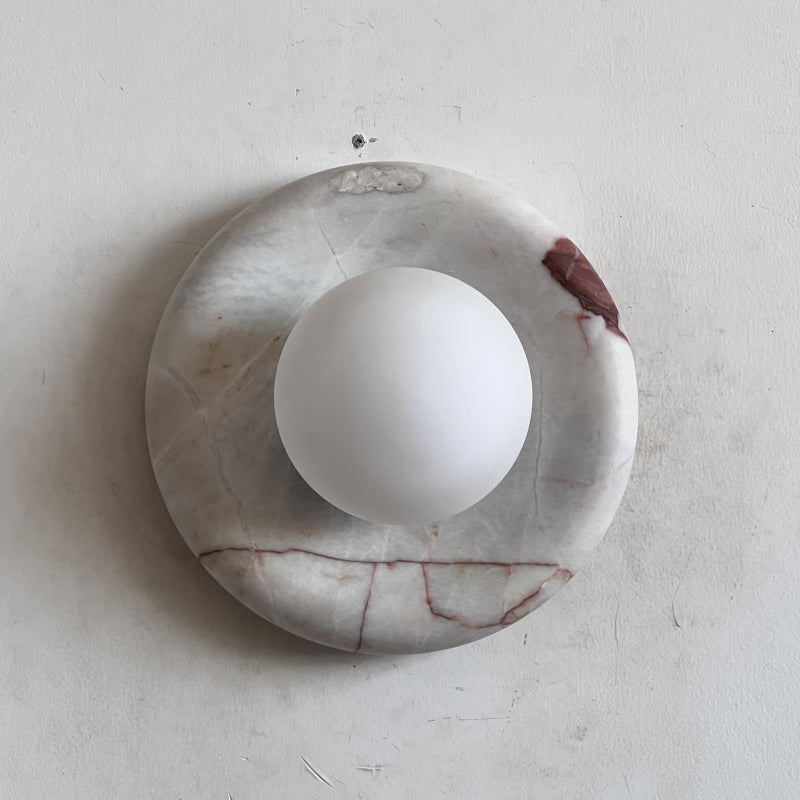 Orli Red Marble Sconce