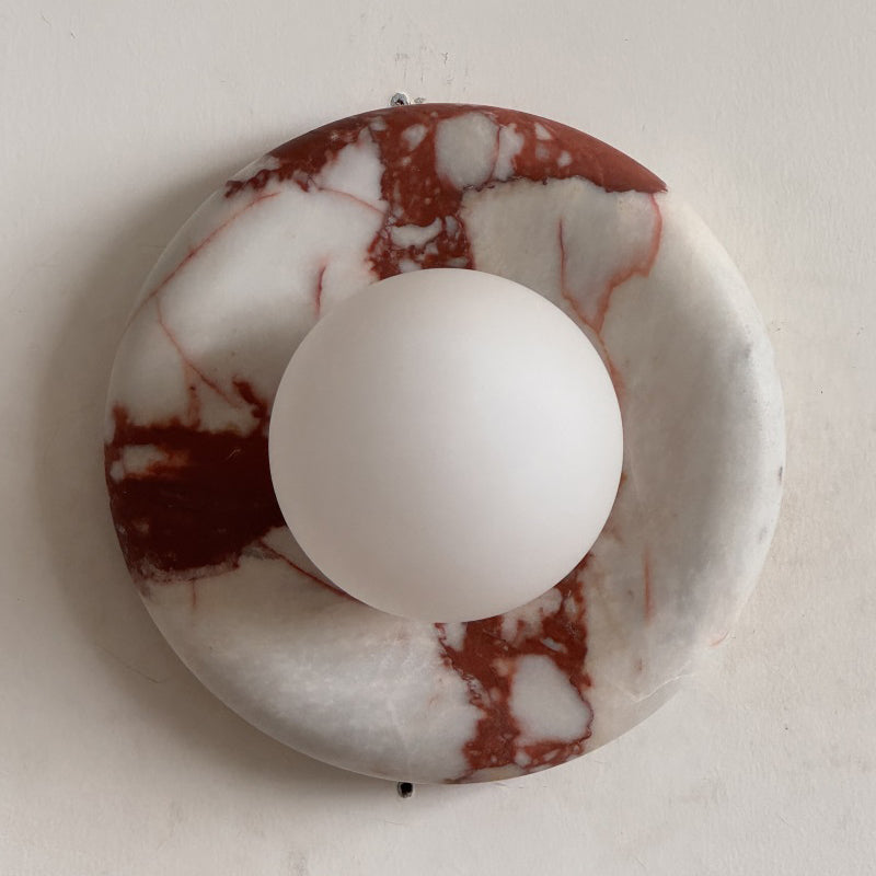 Orli Red Marble Sconce
