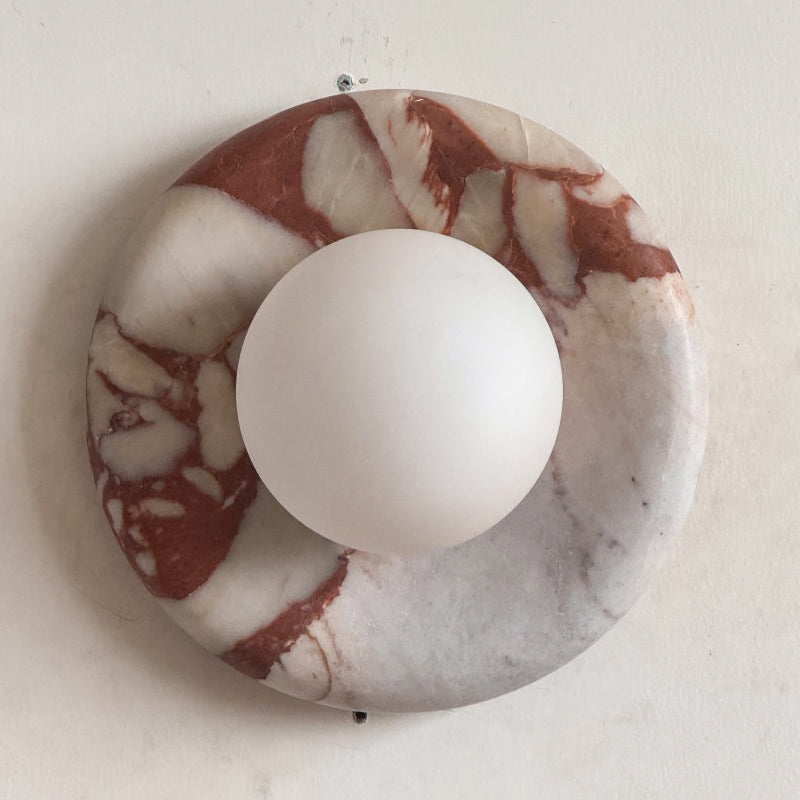 Orli Red Marble Sconce