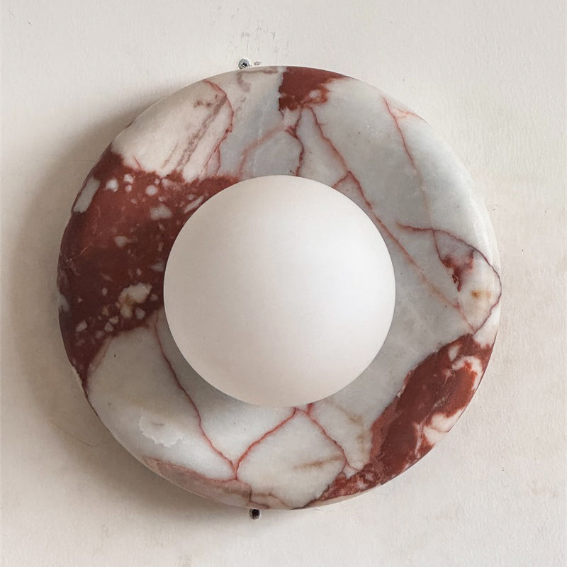 Orli Red Marble Sconce